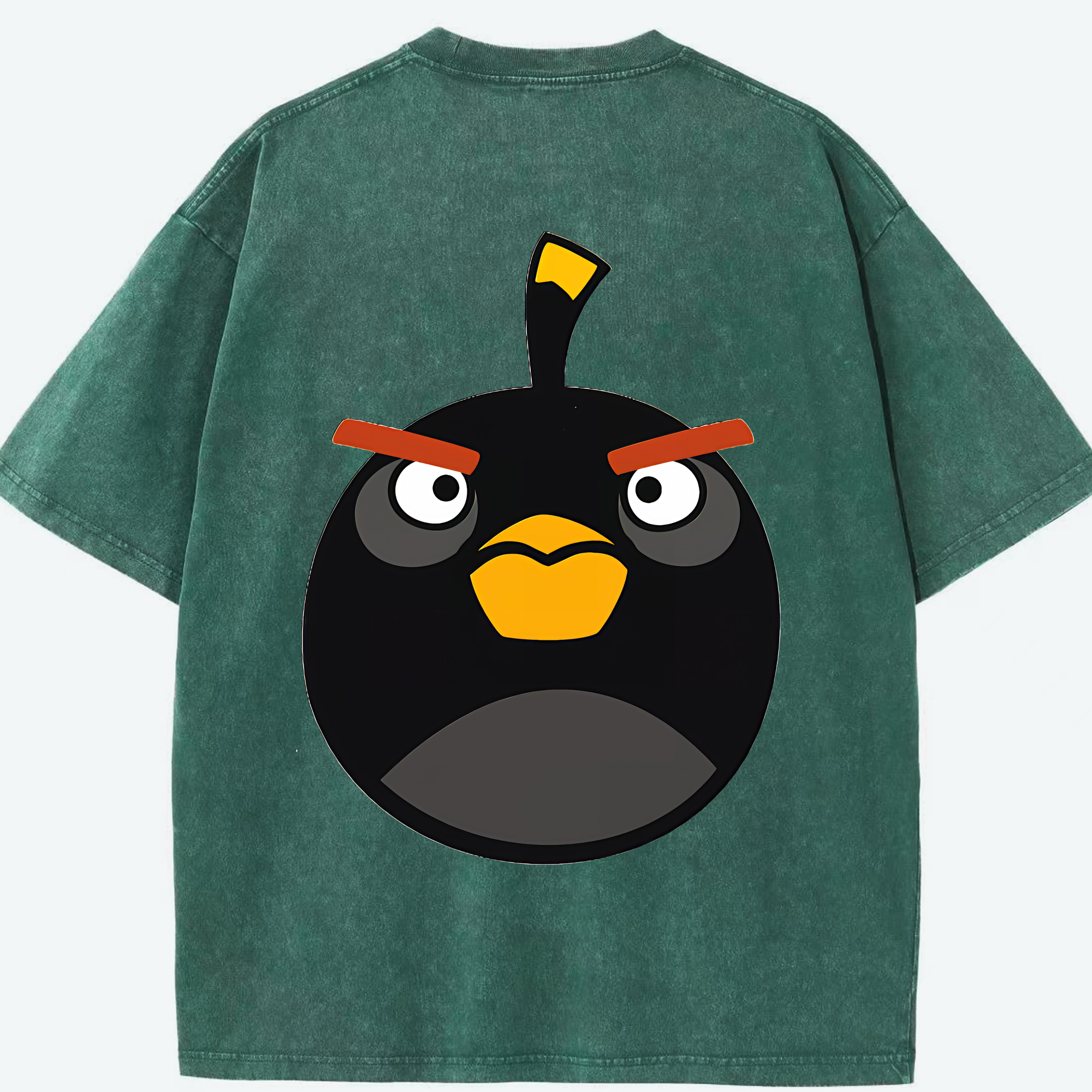 （画像用） Angry Birds アングリーバード 綿100% ヴィンテージ風 半袖Tシャツ（背面プリント）